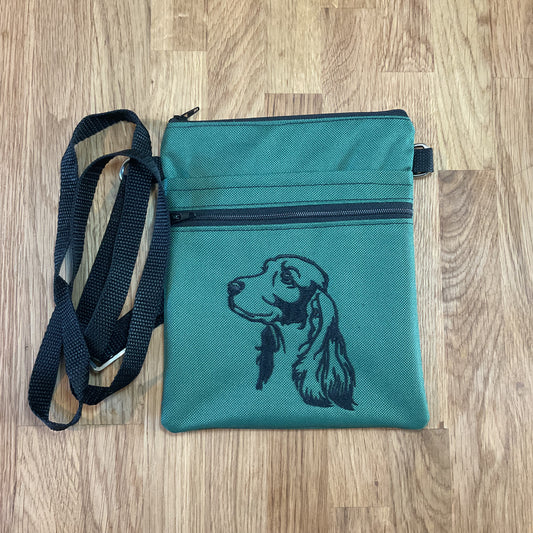Cocker Spaniel Dog Walking Crossbody Bag