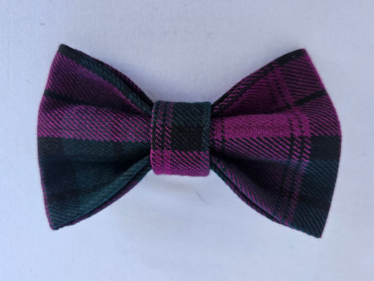 Purple Tartan Bow Tie